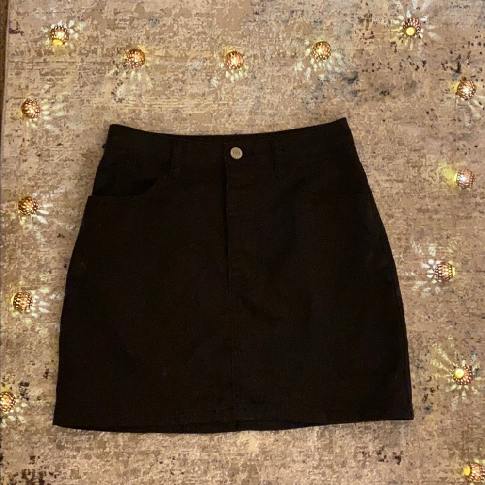 Black Demin Brandy Melville Mini Skirt